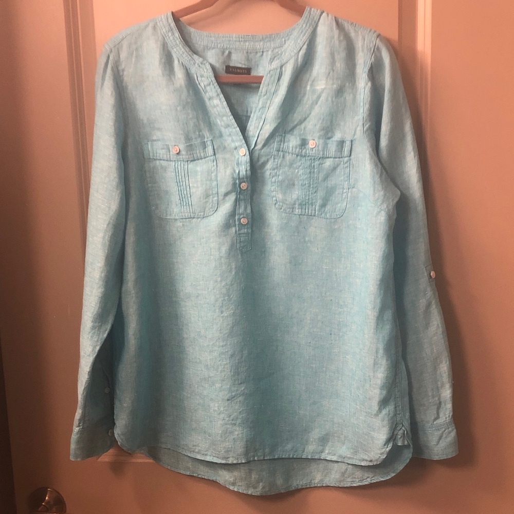 Talbots Light Blue Button-Down Shirt